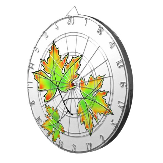 Herbst lässt eleganten Fall botanisch Dartscheibe (Vorderseite rechts)