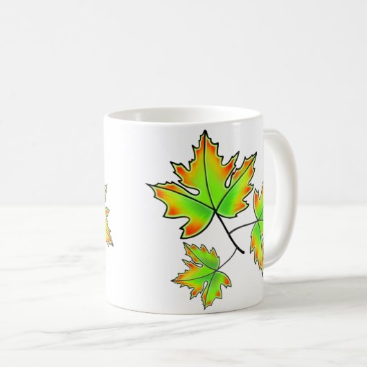 Herbst lässt eleganten Fall botanisch Kaffeetasse (VorderseiteRechts)