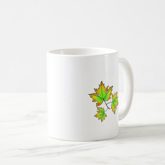 Herbst lässt eleganten Fall botanisch Kaffeetasse (VorderseiteRechts)