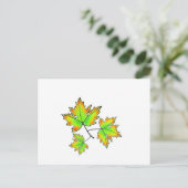 Herbst lässt eleganten Fall botanisch Postkarte (Stehend Vorderseite)
