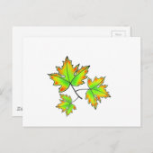 Herbst lässt eleganten Fall botanisch Postkarte (Vorne/Hinten)
