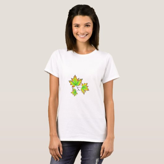 Herbst lässt eleganten Fall botanisch T-Shirt (Vorne ganz)