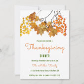Herbst lässt Erntedank Dinner Einladung (Vorderseite)