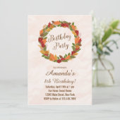 Herbst lässt Geburtsdatum Einladung (Stehend Vorderseite)