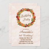 Herbst lässt Geburtsdatum Einladung (Vorne/Hinten)