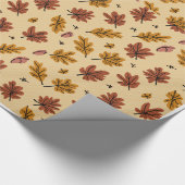Herbst lässt glänzendes Wrapping Papier Geschenkpapier (Ecke)