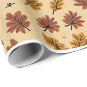 Herbst lässt glänzendes Wrapping Papier Geschenkpapier (Rolleneckpunkt)