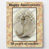 Herbst lässt glücklich 50-jähriges Jahr Foto hinzu Fotoplatte (Vorderseite)