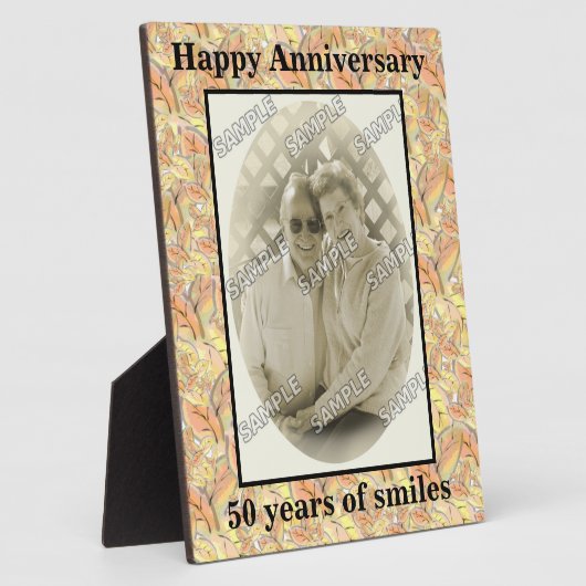 Herbst lässt glücklich 50-jähriges Jahr Foto hinzu Fotoplatte (Seite)