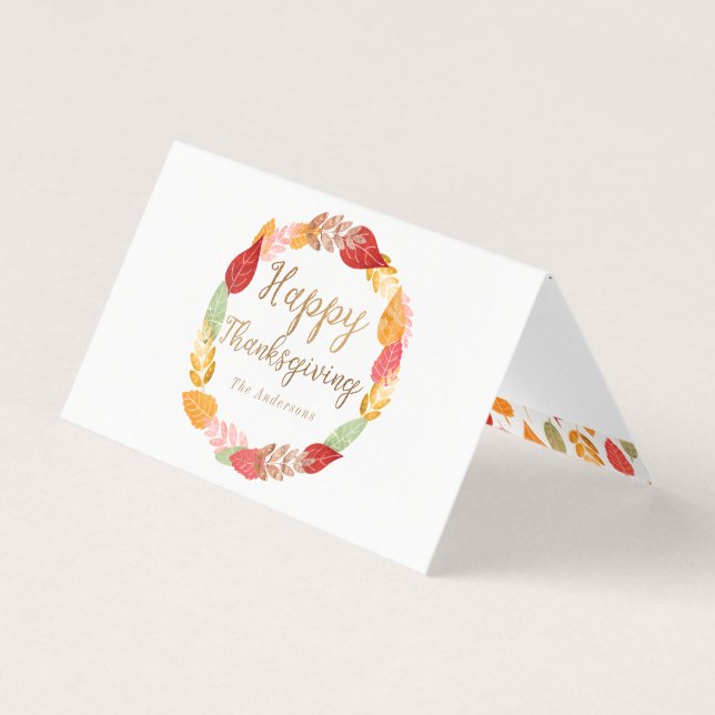 Herbst lässt glückliches Erntedankfest (Vorderseite)