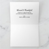 Herbst lässt glückliches Erntedankfest Weihnachtsg Dankeskarte (Innenseite)