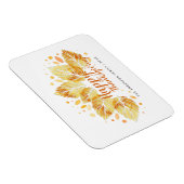 Herbst lässt glückliches Erntedankfest Weihnachtsg Magnet (Rechte Seite)