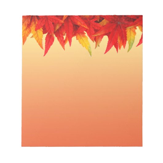 Herbst lässt Grenzen Notizblock (Vorderseite)