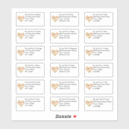 Herbst lässt Herz, Name und Adresse Aufkleber