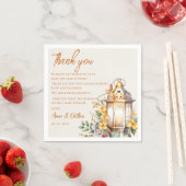 Herbst lässt Hochzeitsempfang Dankeschön-Nachricht Serviette (Beispiel)