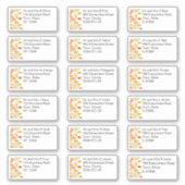 Herbst lässt individuelle Namensadresse Hochzeit Aufkleber (Vorderseite)