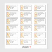 Herbst lässt individuelle Namensadresse Hochzeit Aufkleber (Blatt)