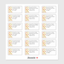 Herbst lässt individuelle Namensadresse Hochzeit Aufkleber