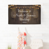 Herbst lässt Jar Light Wood Hintergrund Wedding Ba Banner (Insitu)