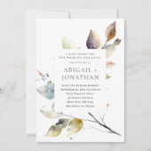 Herbst lässt moderne Christliche Hochzeit Einladung (Vorderseite)