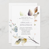 Herbst lässt moderne Christliche Hochzeit Einladung (Vorne/Hinten)