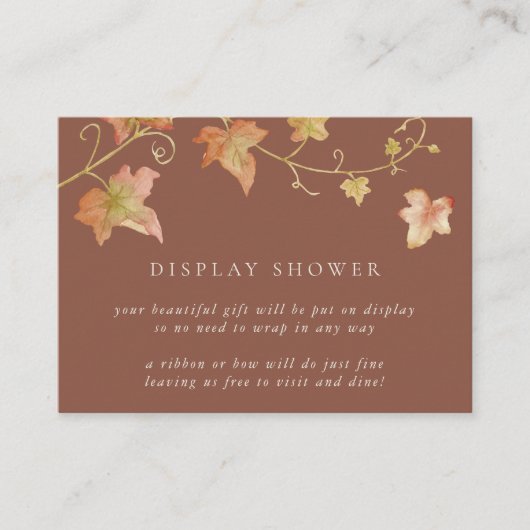 Herbst lässt moderne Herbstdusche Begleitkarte (Vorderseite)