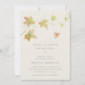 Herbst lässt moderne Herbstdusche Einladung (Vorderseite)