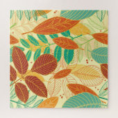 Herbst lässt nahtloses Muster Puzzle (Horizontal)