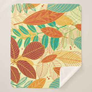 Herbst lässt nahtloses Muster Sherpadecke
