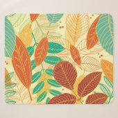 Herbst lässt nahtloses Muster Sherpadecke (Vorderseite (Horizontal))