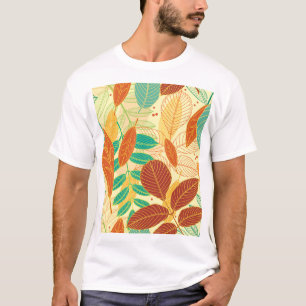 Herbst lässt nahtloses Muster T-Shirt