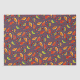 Herbst lässt Nüsse Kastanien Muster Eleganter Fall Seidenpapier