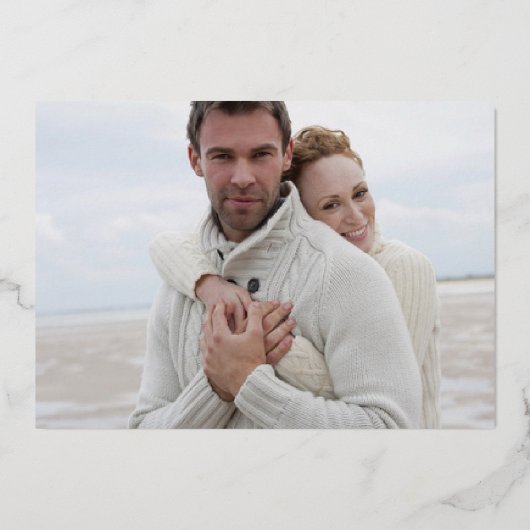 Herbst lässt Orange Friendsgiving Save the Date Folieneinladung (Rückseite)