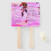 Herbst lässt Orange Pink Swirl Hochzeitsprogramm Fächer (Vorne und Hinten)