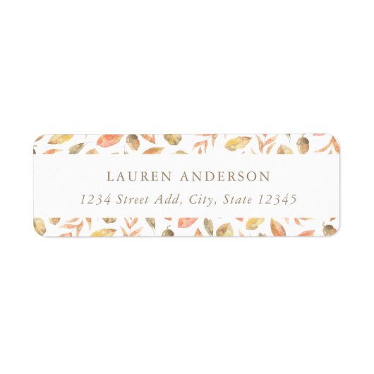 Herbst lässt Personalisierte Rücksendeadresse (Vorne)