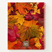 Herbst lässt Personalisierte Spirale Notizblock (Rückseite)