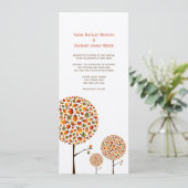 Herbst lässt Pop Tree Custom Wedding Einladung (Stehend Vorderseite)