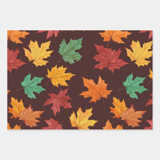 Herbst lässt Rustikal fallen Geschenkpapier Set (Vorderseite 2)