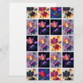 Herbst lässt rustikales Patchwork Quilt Collage Briefpapier (Vorne/Hinten)