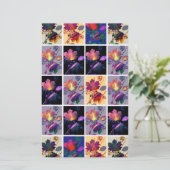 Herbst lässt rustikales Patchwork Quilt Collage Briefpapier (Stehend Vorderseite)