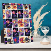 Herbst lässt rustikales Patchwork Quilt Collage Fotoplatte (Seite)
