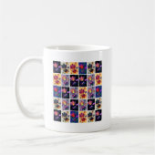 Herbst lässt rustikales Patchwork Quilt Collage Kaffeetasse (Links)