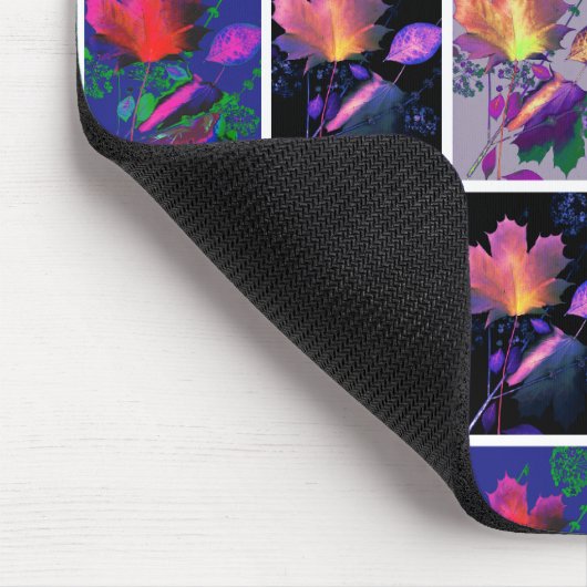 Herbst lässt rustikales Patchwork Quilt Collage Mousepad (Ecke)