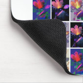 Herbst lässt rustikales Patchwork Quilt Collage Mousepad (Ecke)