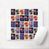 Herbst lässt rustikales Patchwork Quilt Collage Mousepad (Mit Mouse)