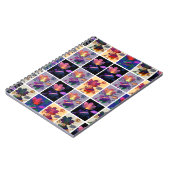 Herbst lässt rustikales Patchwork Quilt Collage Notizblock (Linke Seite)