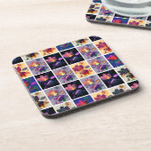 Herbst lässt rustikales Patchwork Quilt Collage Untersetzer (Linke Seite)