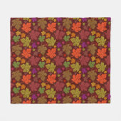 Herbst lässt schönes Fall Maptern Muster Fleecedecke (Vorderseite (Horizontal))