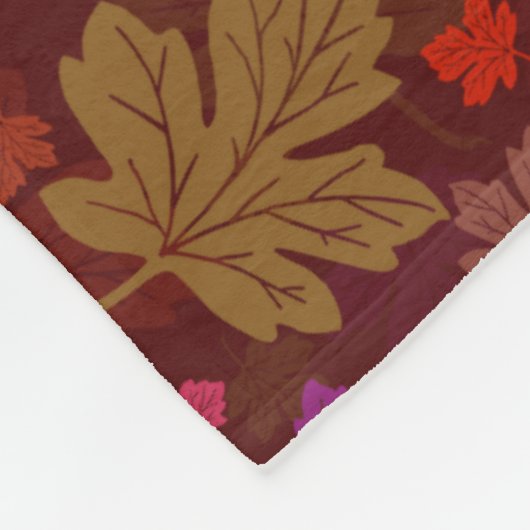 Herbst lässt schönes Fall Maptern Muster Fleecedecke (Ecke)