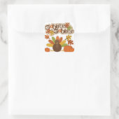 Herbst lässt Türkei Gobble Happy Thanksgiving Quadratischer Aufkleber (Tasche)